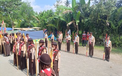 Potret Ketangguhan Penggalang MTsN 1 Yogyakarta dalam Giat PBB Tongkat